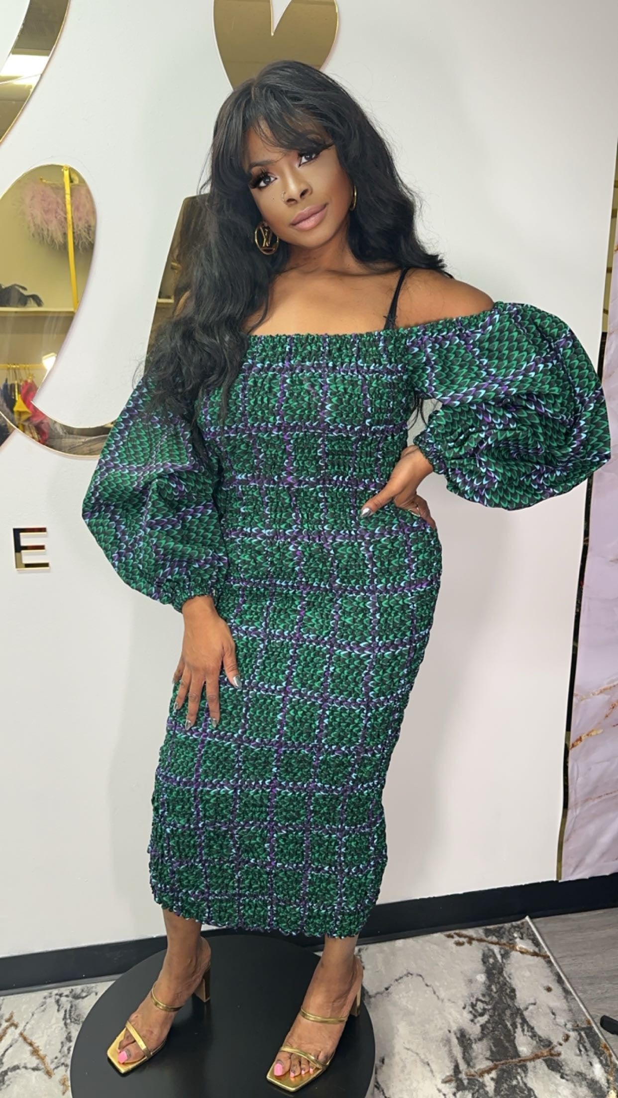 Simi Ankara stretch dress