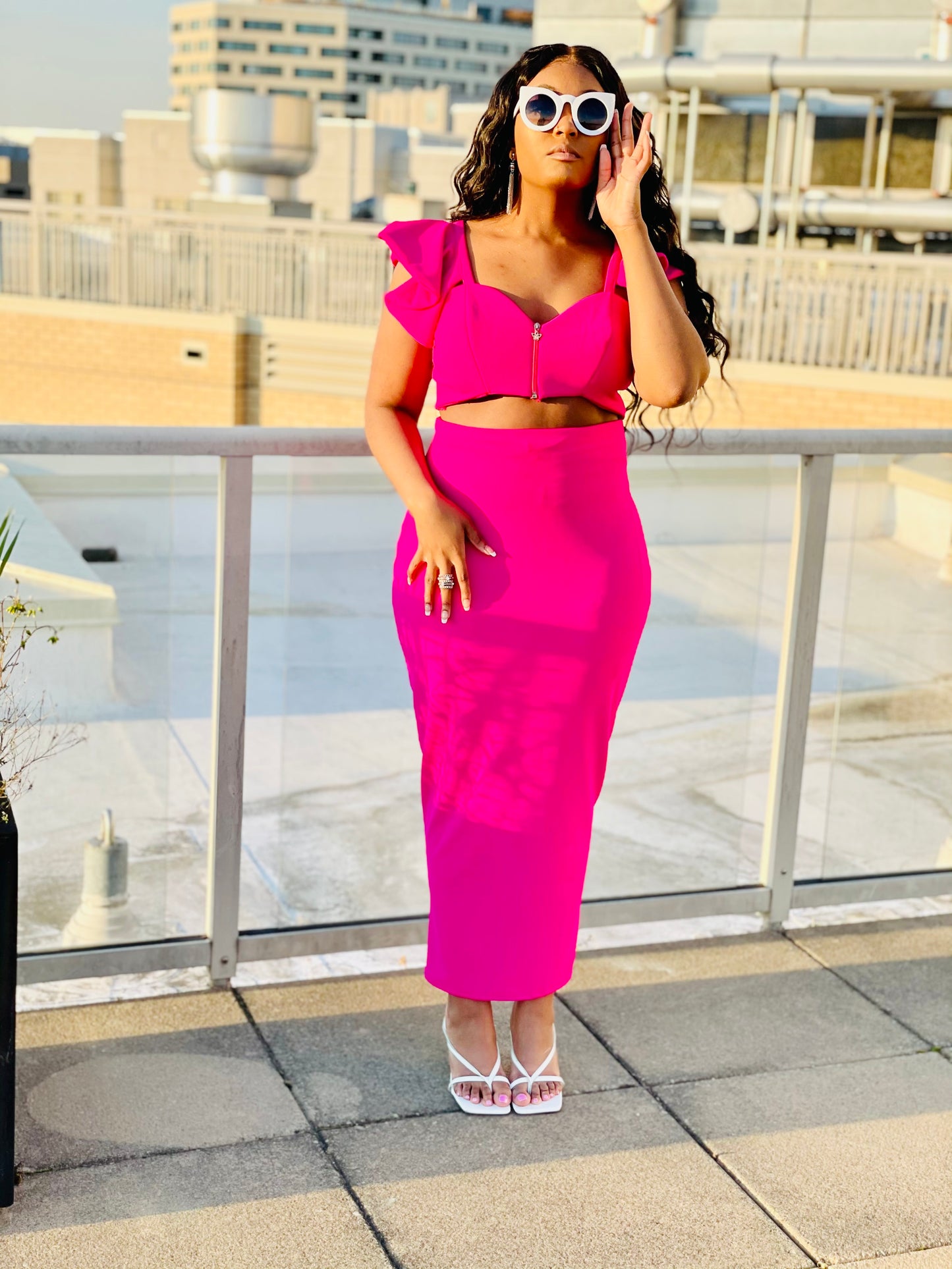 Funsho Set  in Pink 2 pc